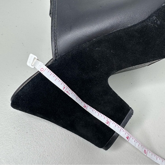 Kork-Ease Leather Heeled Clogs Women’s 10 Black Leather Slip-on Mule Zipper Shoe - Picture 13 of 16